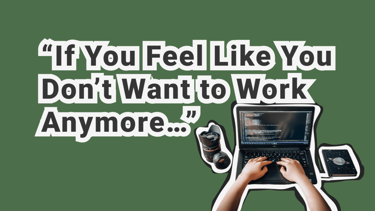 I Have Lost My Passion for My Profession, I Don’t Feel Valued at Work and I Don’t Want to Work Anymore: What Should I Do? A Therapeutic Approach to the Problem
